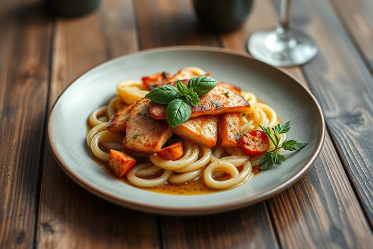 Stekt ris med grønnsaker og basilikum