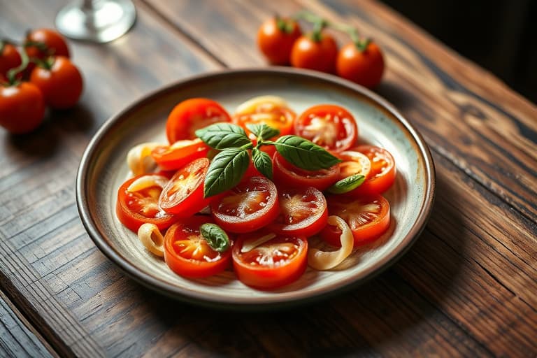 Tomat- og røkelaks carpaccio