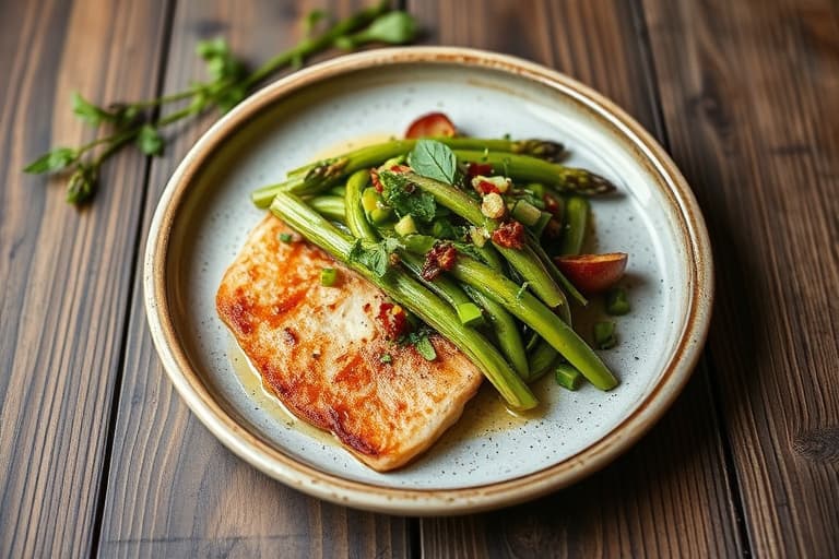 Grillet biff- og aspargessalat med hoisinsausvinaigrette