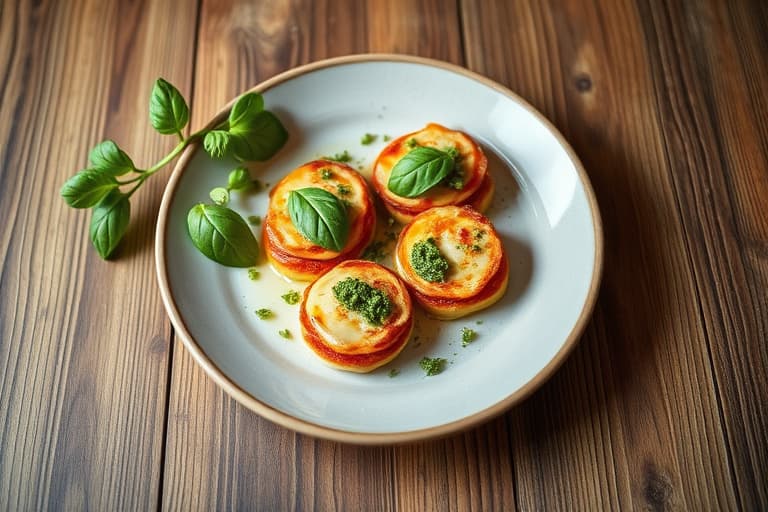 Paprikacrostini med løk og pesto