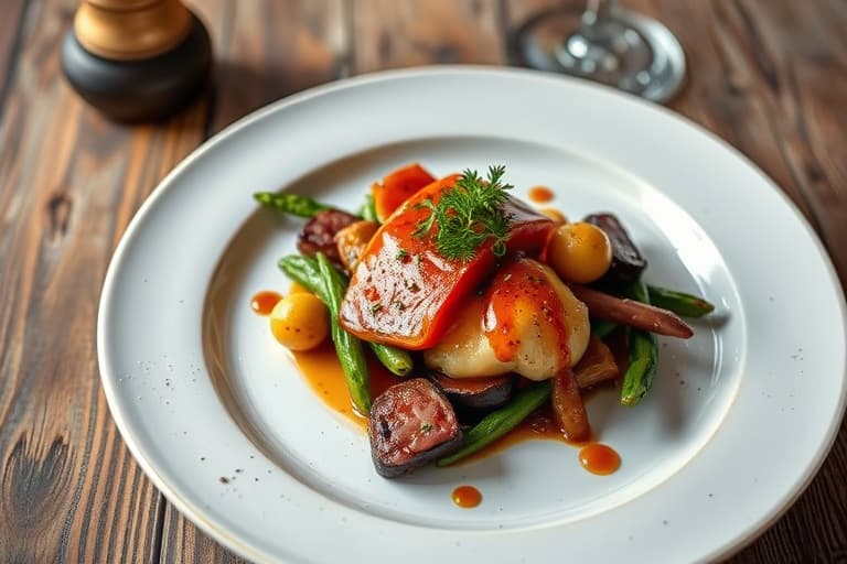 Rostet arvegås med balsamicoeddik