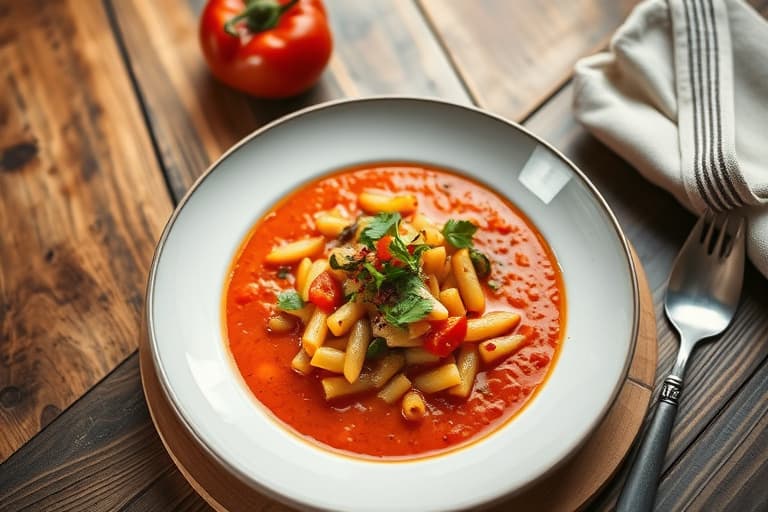 Kremet mais-suppe med rød paprika