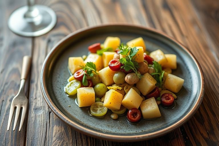 Gulrøtter og grønnsaker med dillbønnevinaigrette