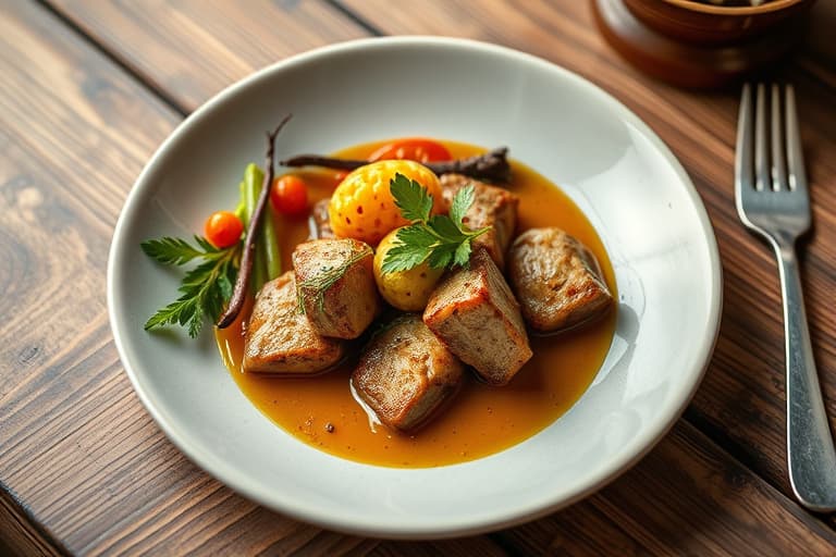 Erter med ovnsbakte løk og mynte