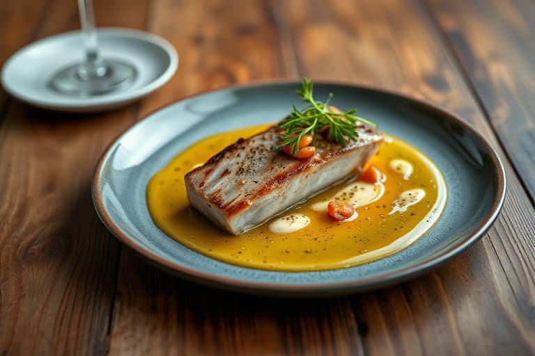 Laks med persillekremsaus