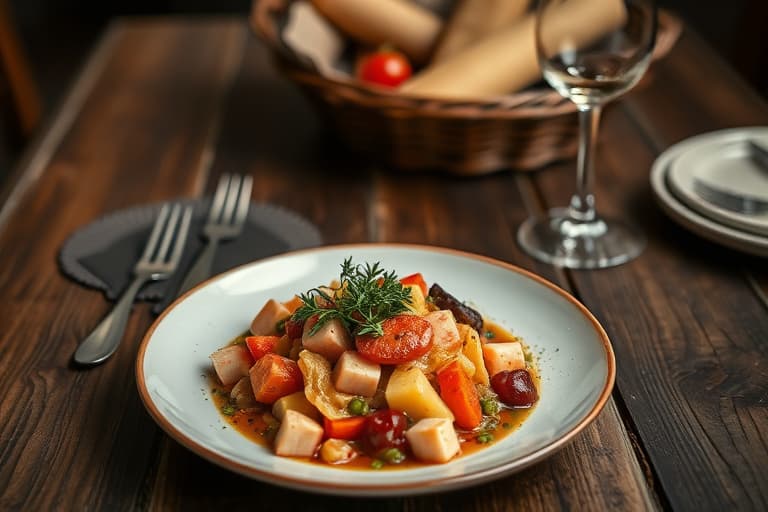 Varm kastanjesalat med eple