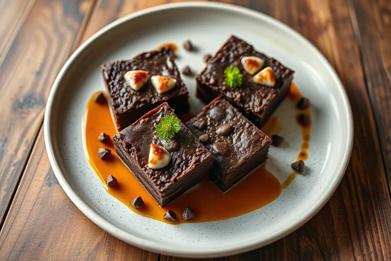 Mørk sjokolade- og kirsebærbrownies