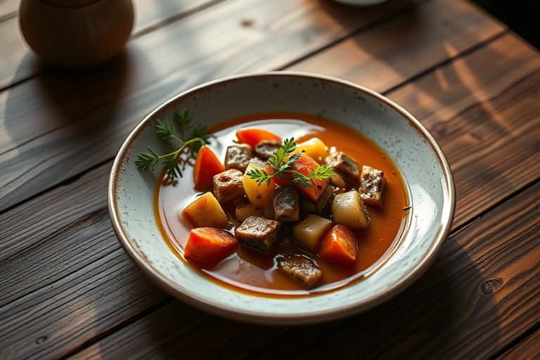 Bete-suppe i ovnsbakt kastanjekål