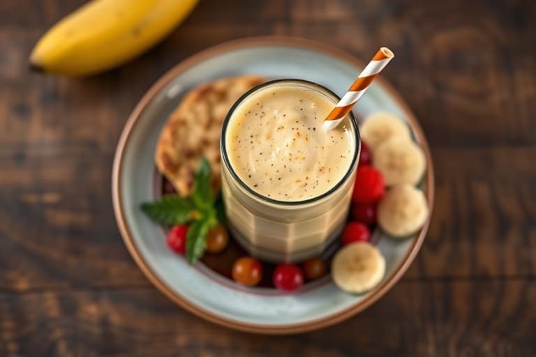Mandel- og banansmoothie