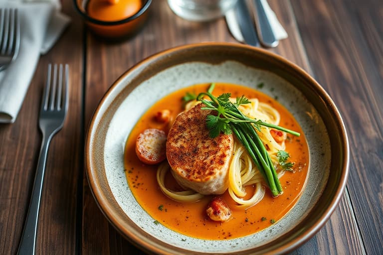 Bifffilet og grønnsaksgryter med paibunn