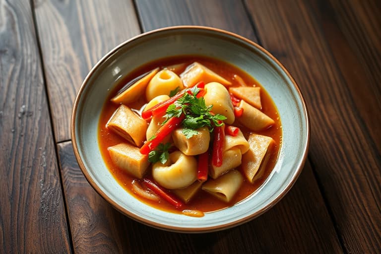 Sichuan-biffnudelsuppe med syltede sennepsblader