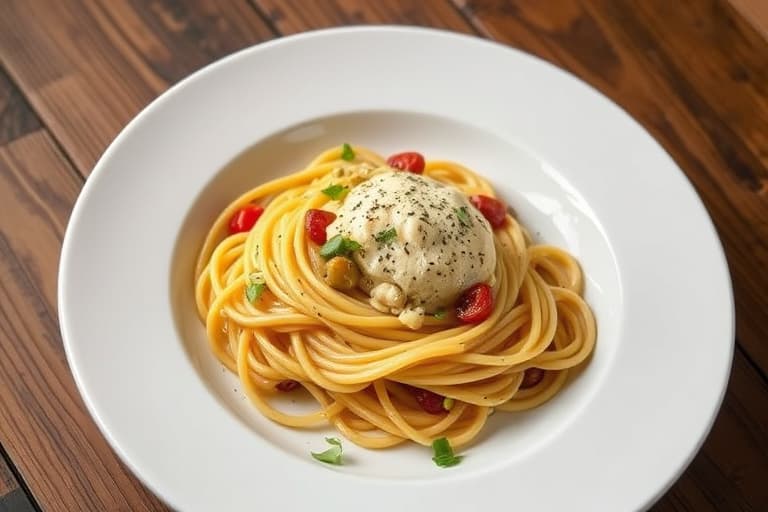 Spaghetti alla Carbonara med squash