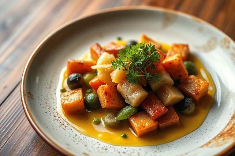 Kastanjedressing, villris og pistasjnøtter