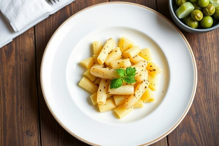 Ristede chayote med hvitløk