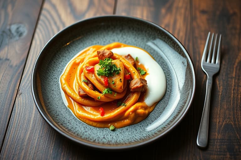 Tandoorikorgeto med vadouvan-krydder og yoghurt