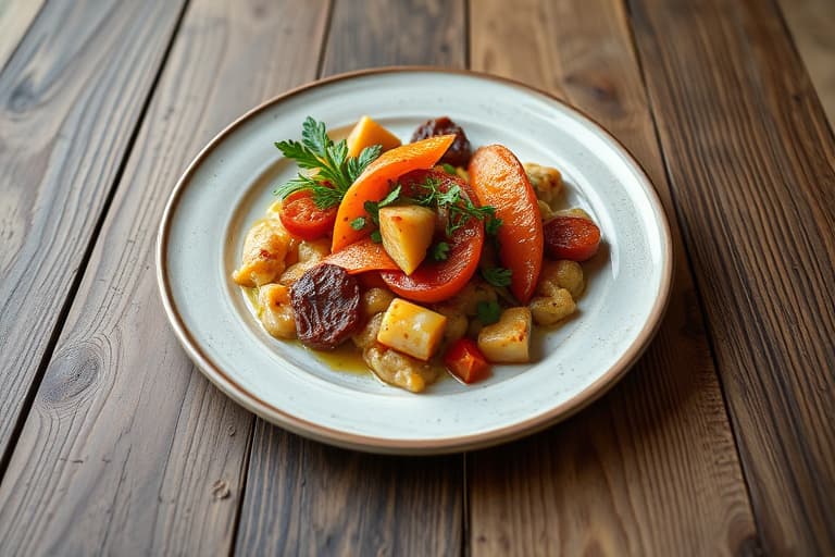 Kornbrød, chorizo, kirsebær og pekannøttfylling