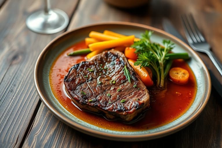 Grillet ribeye med indisk krydrede sopp