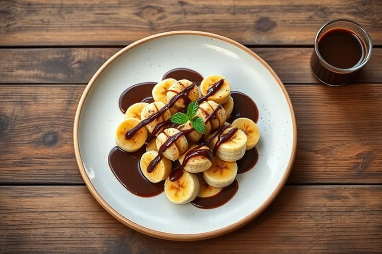 Bakte bananer med sjokolade