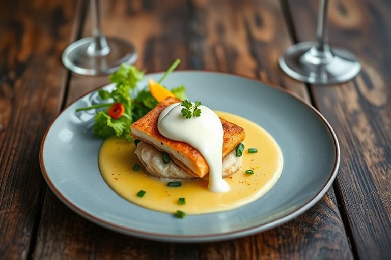 Honningglasert ferskepai med mascarponekrem