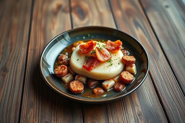 Søtpotetstuing med bacon og timian