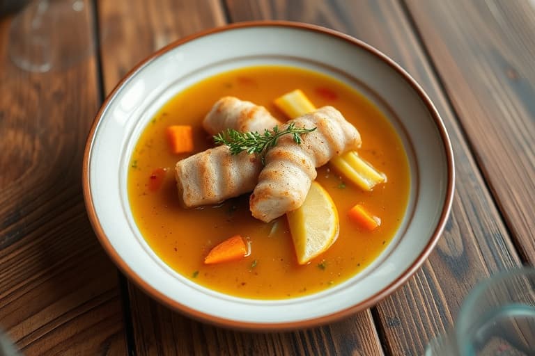 Vårgrønnsaker og Lima-bønnesuppe