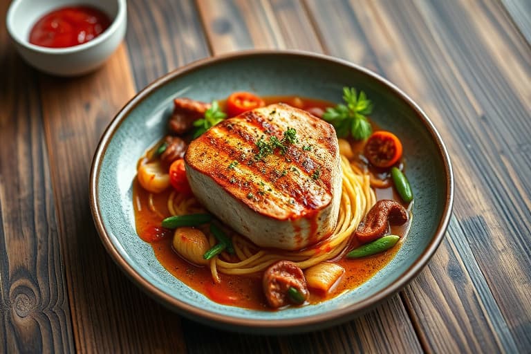 Geitost med chipotle og ovnsbakt rød paprika