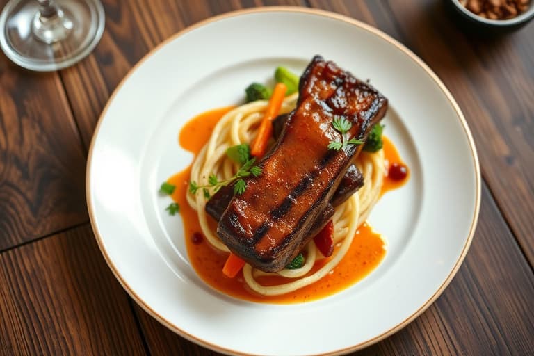 Ømt svineribbe med spare ribs