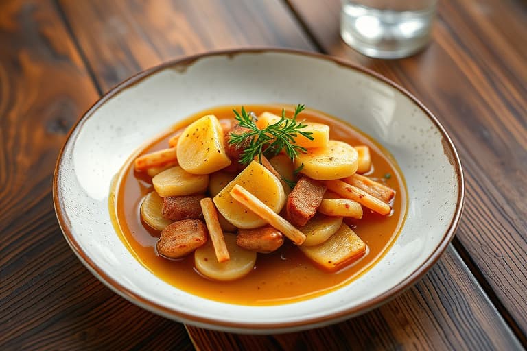 Sprø svinemedaljonger med kremet kapersaus