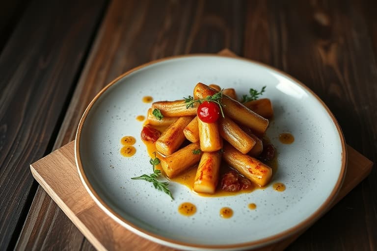 Karamelliserte krydrede gulrøtter