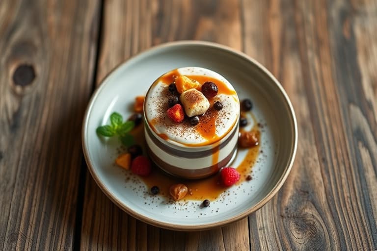 Gresskar- og sjokolademoussetrifle