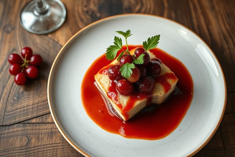 Kalkun med rød currantsirup, salvie og rød currant-saus