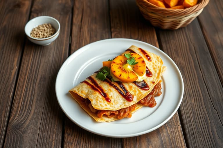 Tortillas med grillet adobo-svinekjøtt og ananas