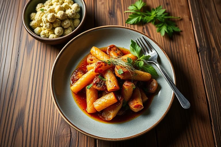 Krydret biff- og søtpotetwok