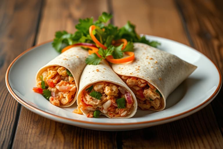 Krydrede tofu-burritos