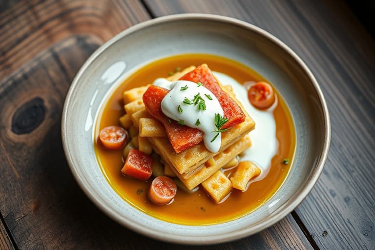 Agurkekopper fylt med urtet yoghurt og røkt laks