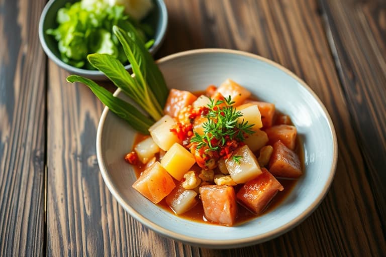 Sesam- og soyabalsamvannmelon poké