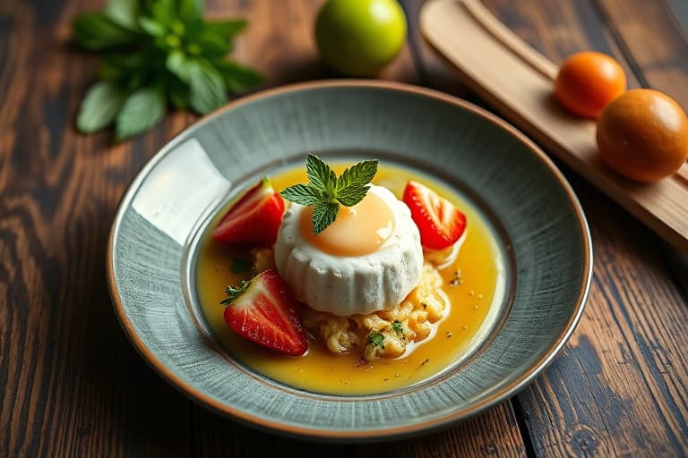 Fruktcupé med lime-sirup