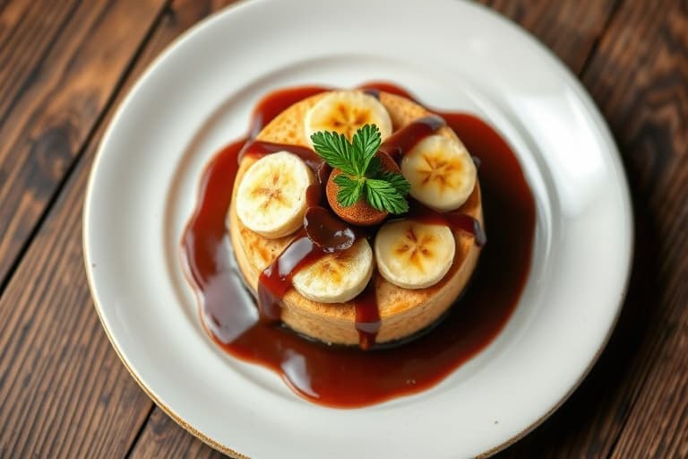 Banan- og sjokoladechip-souffléer