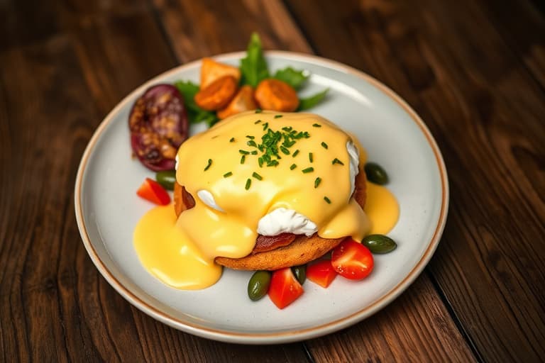 Egg Benedict med vegansk hollandaise