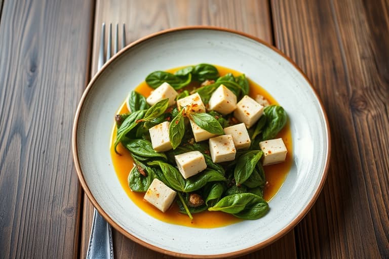 Grillet grønnsaks- og tofustabel med balsamico og mynte