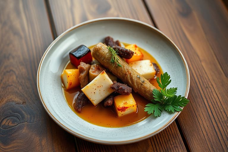 Svine- og skalldyrgryte