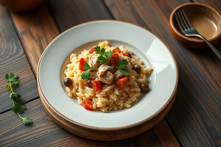 Ris med pinjekjerner og koriander