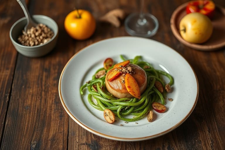 Bittere grønne blader med gulrøtter, neper og appelsiner