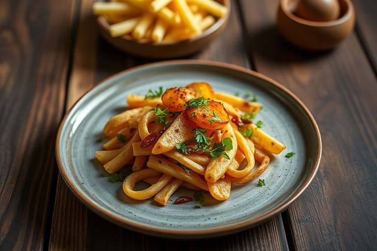 Karamelliserte svineknokechips