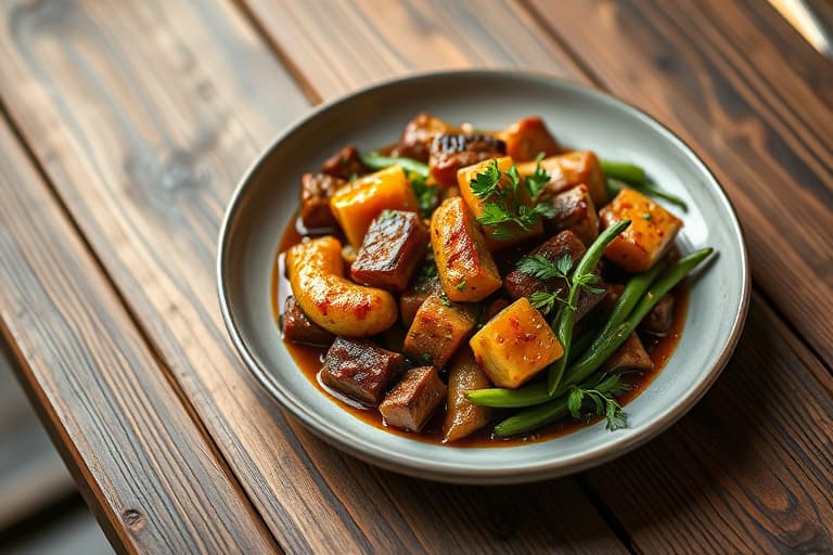 Herbed hjemmelagde stekte poteter