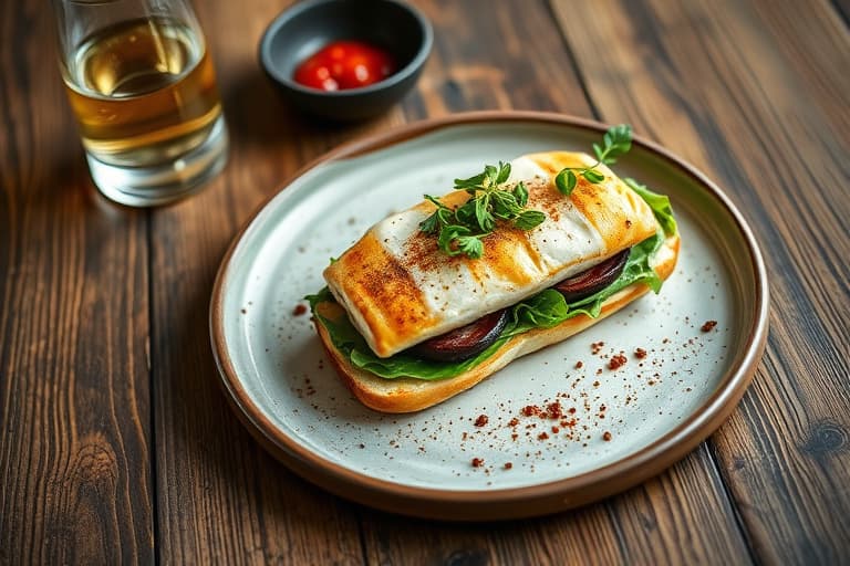 Laksesandwich med smørbrød og canapéer