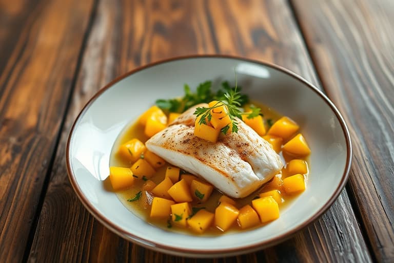 Pepret tunfisk med mango-mais salsa
