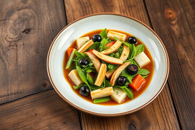 Grønnsakssalat med misodressing