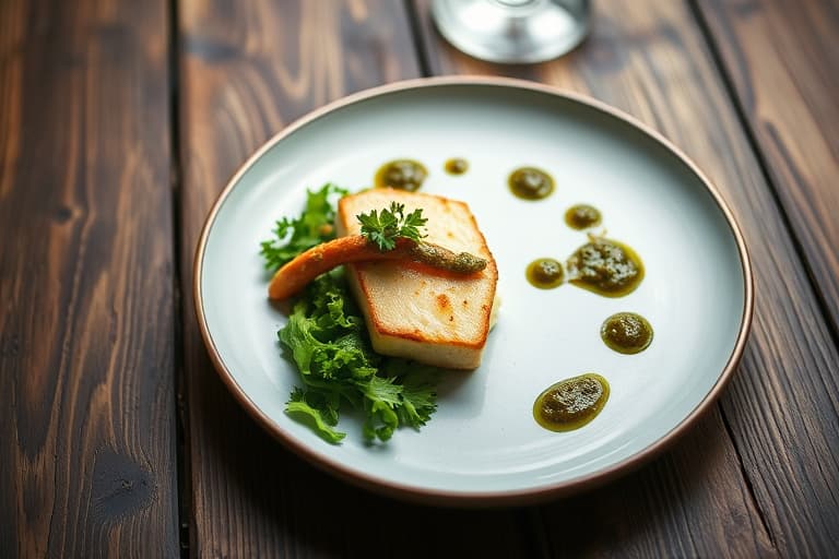 Sprø kyllingbryst med chermoula og escarole