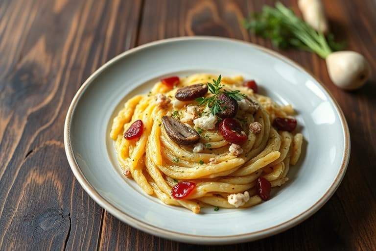 Risotto med purre, shiitakesopp og trøfler